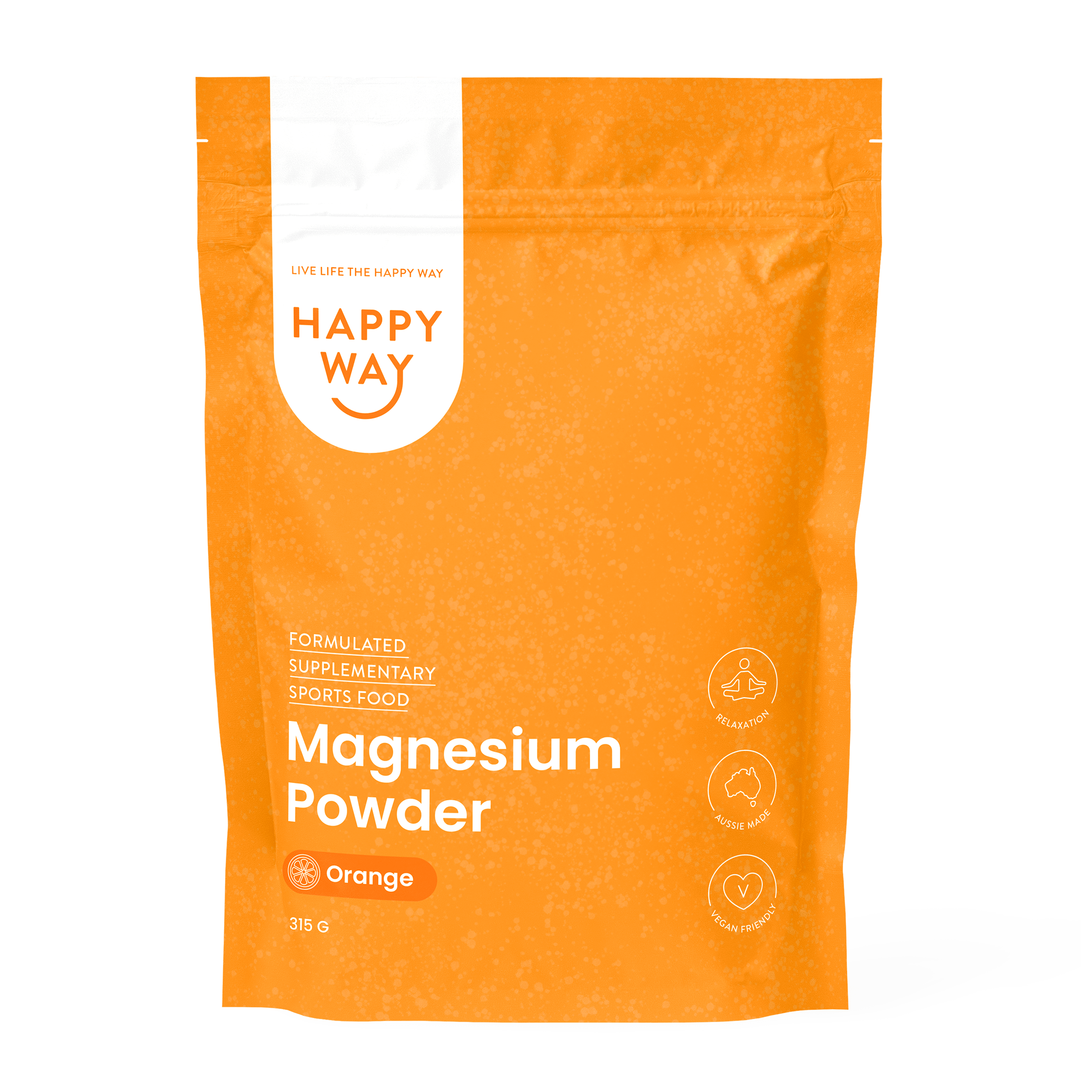 Happy Way Magnesium Powder 315g - Orange
